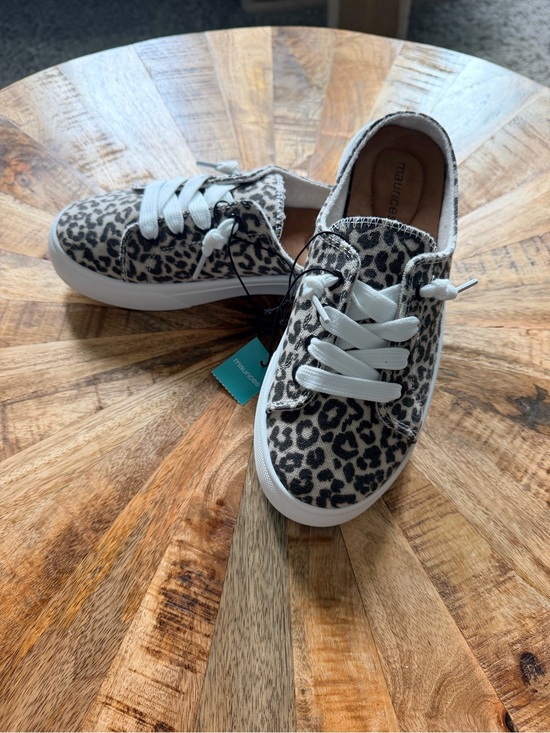 Maurices Shoes - Maurices Leopard Print Women’s Sneakers - White and Brown